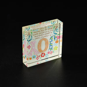 Wholesale Factory Cheaper Crafts the Holy <strong>Bible</strong> Color <strong>Printing</strong> Custom Crystal Glass Paperweight - Product Image 4