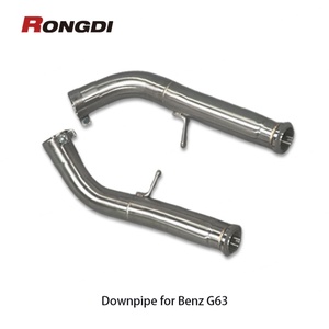 Rongdi ท่อไอเสียสแตนเลสสตีล304สำหรับ Mercedes-Benz AMG G500 G63 W464 4.0T แผงกันความร้อนขัดเงาหนา1.5มม. - Product Image 5
