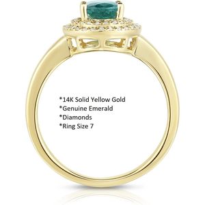 แหวนทองคำขาว 14K ประดับมรกตทรงรี 1-1/4 กะรัต เพชรแล็บ ดับเบิ้ลฮาโล ดีไซน์พิเศษจาก SGARIT สำหรับผู้หญิง เหมาะสำหรับเป็นแหวนหมั้น เครื่องประดับชั้นดี - Product Image 2