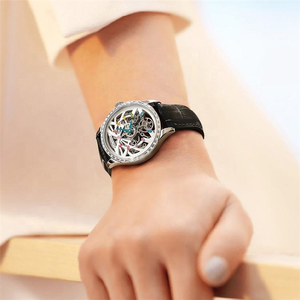 Reloj AGELOCER Original Schwarzwald para Mujer, Reloj de Lujo para Negocios, Reloj Mecánico Automático Esqueleto 316L para Mujer con Caja - Product Image 3