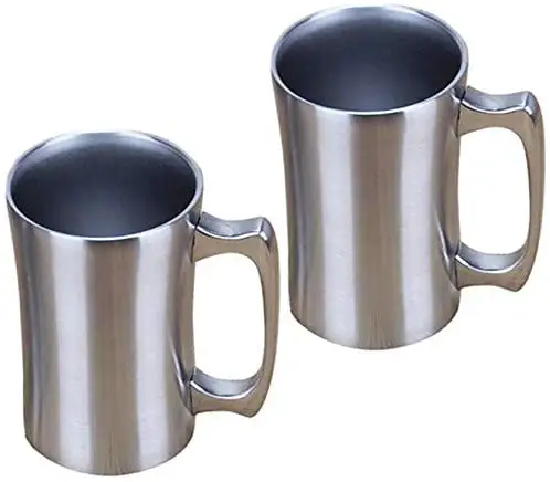 Taza de café térmica de gran oferta con tapa, taza aislada al vacío de 560 ml hecha de acero inoxidable para taza de café grande fría y cálida