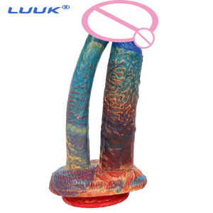 Falo de doble extremo LUUK <span class=keywords><strong>con</strong></span> simulación de pene grande para consoladores de glande para <span class=keywords><strong>hombres</strong></span> adultos mujeres - Product Image 1