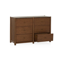 Commode à 6 tiroirs artisanale de haute qualité au design antique pour la décoration et le rangement de la maison, chambre à coucher, salon