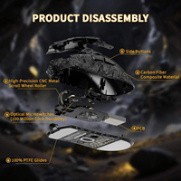 Souris de jeu sans fil ATTACK SHARK X11 ULTRA en fibre de carbone, 3 modes, 8K PAW3950MAX