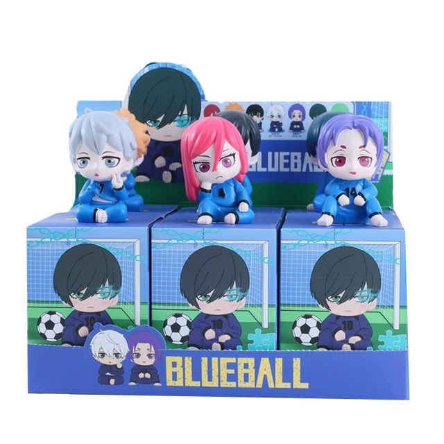 6pcs in One Set Anime BlueLock Character Resin Crafts in Mystery Box As Gift