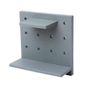 Nordic Style Wall Mounted Storage Rack <b>Plastic</b> Pegboard Adjustable Tiered <b>Shelf</b> For Bedroom Dormitory Organization - Product Image 4