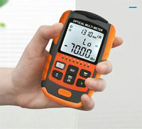 Compteur de puissance optique 4 fonctions, photomètre compact pour fibre optique, mesureur de puissance de fibre optique avec laser, option rechargeable LAN RJ45