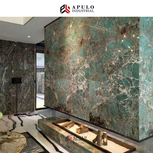 Losa de mármol gris azulado, breccia romana pulida de cuarzo <span class=keywords><strong>verde</strong></span> de lujo, amazonita tiffany - Product Image 6