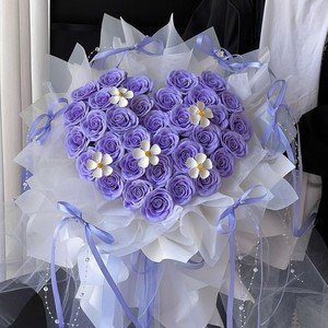Caja de Regalo con Ramo Eterno, Jabón de Rosa de Siete Capas, <span class=keywords><strong>Flor</strong></span> Decorativa Avanzada, Cabezal de <span class=keywords><strong>Flor</strong></span> para Manualidades, para Bodas y Cumpleaños - Product Image 2