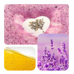 Bombes de bain en forme de coeur exquises avec des fleurs séchées-Aromathérapie Soak - Product Image 5