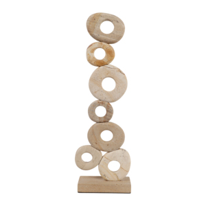 Palimanan Stone <b>Stacked</b> Ring Sculpture Ornament For Home Bathroom Room Decorative Accent Office <b>Shelf</b> Display - Product Image 4
