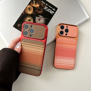 เคสโทรศัพท์มือถือลายคาร์บอนไฟเบอร์สุดฮิตสำหรับ iPhone 17 16 15 14 Pro Max เคสเคลือบผิวแบบมีเท็กซ์เจอร์ ฝาหลังแบบด้าน - Product Image 2