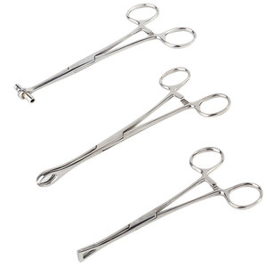 Steel Piercing Forceps <b>Clamp</b> Plier for Belly Ear Tongue Septum Lip Piercing Needle Tools Body Art - Product Image 1