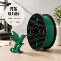 Filament PETG 3D 1,75 mm 1 kg pour imprimantes FDM, prototypes, outils, pièces durables avec température d'impression de 200-240°C pour imprimantes Bambu