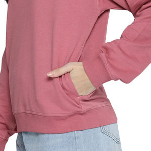 Sweat à capuche oversize pour femme, couleur unie, style streetwear, pull tricoté avec logo imprimé, idéal pour l'automne et l'hiver - Product Image 2