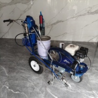 Machine de marquage routier SanWin Airless à peinture froide, poussée manuelle, faible bruit, efficace, 2 pistolets, 6,5 CV
