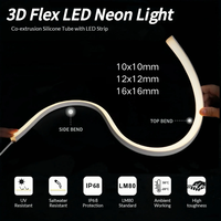 Nouveaux Néons LED 3D Flexibles à Effet de Vue Supérieure et Latérale, Blanc Chaud/Froid, RGB Numérique, IP67, en Silice Fumée pour Projets