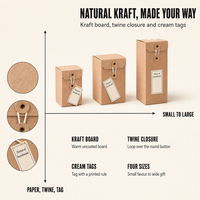 Boîte cadeau en papier kraft avec fermeture à bouton et cordon, marron, plusieurs tailles, pour emballage de savon, bougies faites à la main, thé, vente en gros, impression de logo personnalisée