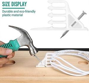 Weißer Kabelstapelhalter Drahtkabel-Befestigungsnagel Elektrisch Isolierter Kabelorganisator für 4 Kabel - Product Image 5