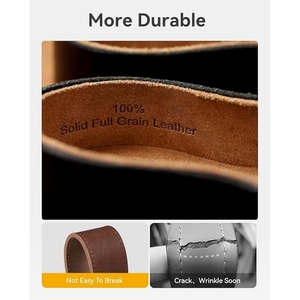 Cinturón <span class=keywords><strong>de</strong></span> trinquete automático <span class=keywords><strong>de</strong></span> metal grabado <span class=keywords><strong>de</strong></span> cuero <span class=keywords><strong>de</strong></span> lujo para <span class=keywords><strong>caballero</strong></span> <span class=keywords><strong>de</strong></span> ante marrón Heritage con logotipo personalizado - Product Image 2