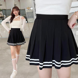 Naco – Mini jupe plissée grande taille pour femmes, jupe noire à taille élastique, N8423 - Product Image 4