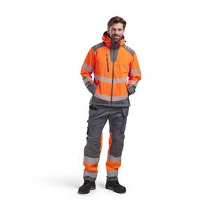 BLAKLADER - 155818119653D124 Pantalón de alta visibilidad con elástico Gris medio/naranja-EAN 7330509767771 ROPA DE TRABAJO DE LA HI-VIS - Product Image 3