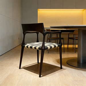 Traditional <strong>White</strong> <strong>Lacquered</strong> Wood Frame Twine Dining <strong>Chair</strong> with Backrest Luxury Leisure Designer Black Relax Conference Armchair - Product Image 3