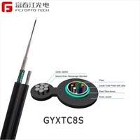 Gambar 8 Kabel Serat Optik Mode Tunggal GYTC8S G652D/G657A1/G657A2 Konduktor Tembaga PVC LSZH Selubung HDPE Luar Ruangan FTP
