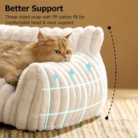 Canapé-lit pour animaux de compagnie Corepet, lavable en machine, pour chiens et chats, en peluche, rembourrage en coton PP, garde au chaud toute l'année.