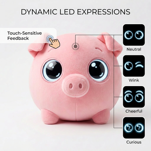 Juguete de Peluche de Cerdo Inteligente con IA, Diseño Personalizado ODM, Compañero Emocional para Guarderías, Desarrollo de Habilidades Sociales, Juego Interactivo Educativo Temprano - Product Image 3