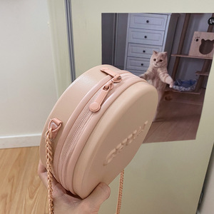 Sac à bandoulière rond Chuai de 7 pouces avec fermeture à glissière, couleurs bonbon, sac à bandoulière portable pour femme - Product Image 3