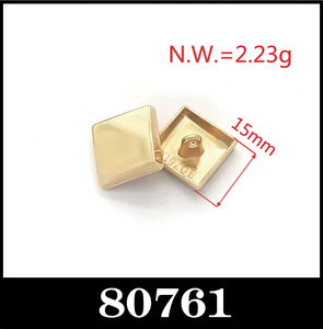 Thiết kế độc đáo hình vuông 15mm vàng màu may nút chân - Product Image 4