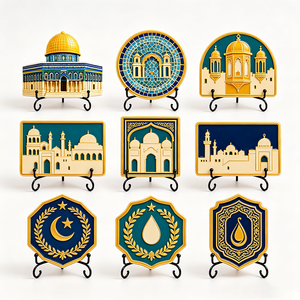 Placa Decorativa Islámica 3D de Poliresina con Diseño de Ciudades de Oriente Medio, Recuerdo de Viaje, Adorno de Mesa, Decoración para el Hogar, Regalo, Venta al Por Mayor Personalizada - Product Image 1