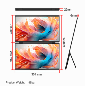 Giá Rẻ Giá kép <span class=keywords><strong>15.6</strong></span> inch xếp chồng lên nhau Màn hình LCD một cáp uống Triple Monitor cho Máy Tính Xách Tay PC & điện thoại di động - Product Image 6