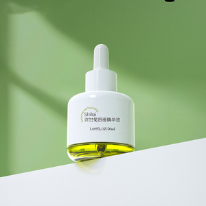 50ml rỗng nhỏ hình tròn trong suốt + Chai nhỏ giọt nhựa trắng Tường dày vật nuôi mỹ phẩm gốc giải pháp tinh chất chai - Product Image 1