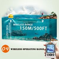 LUCKY Sondeur professionnel portable sans fil Sonar Détecteur de poissons Détecteur de poissons Sondeur avec matrice de points