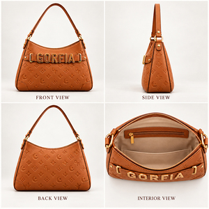 Sac à main en cuir PU gaufré personnalisé pour femme, marron, de haute qualité, sac hobo de luxe, OEM ODM, étiquette privée, vente en gros - Product Image 3