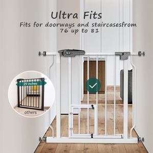 PRODIGY Basic Metal Safety Stair Baby Gate for Small Animals with Adjustable Button Closure & Animal Pattern - Product Image 4