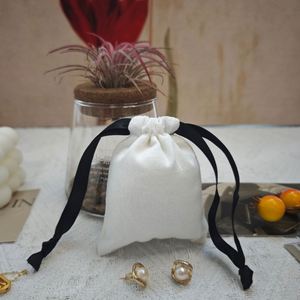Hot Sale Eco Friendly <b>Dust</b> Cotton Drawstring Pouch Necklace Ring Bracelet Gift Perfume Jewelry <b>Bag</b> - Product Image 2