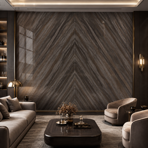 Elegance Brown Marble Look Sintered Stone Slab Polished Marble Look Porcelain Tile 1600 x 3200 x 12 mm for <b>Wall</b> - Product Image 4