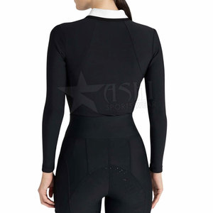 Nueva camisa de equitación con media cremallera para mujer, ropa ecuestre elegante de manga larga con capa Base ecuestre, Tops - Product Image 5