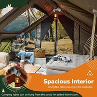 Grande tente gonflable imperméable de luxe avec trou de poêle et tente d'air à trou AC pour le camping