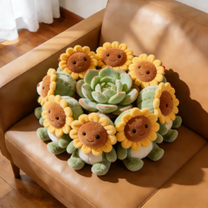 Fabricante Personalizado <span class=keywords><strong>de</strong></span> Peluches <span class=keywords><strong>de</strong></span> Alta Calidad, Lindos y Suaves, <span class=keywords><strong>de</strong></span> <span class=keywords><strong>Cactus</strong></span> y Girasol, con Suculentas, para Niños, Regalo - Product Image 1