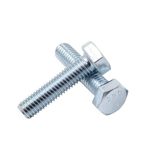 Direct Sales Factories' Promotional Products DIN933 Carbon Steel Hex Head Bolt M6 Size Zinc Blue White Plated Made In China