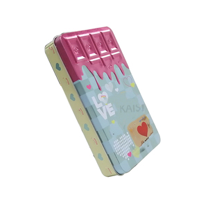 Custom Creative Embossed Design Metal Box Chocolate Tin Box Food Grade Metal Tin Packaging for Gift Packaging