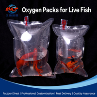 Sac gonflable transparent épaissi pour poissons tropicaux Koi, sac d'oxygénation pour poissons ornementaux vivants pour l'élevage en aquarium