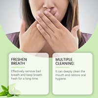 WOODSLEEP Bain de bouche à l'huile de coco et à la menthe pour une haleine fraîche, soins dentaires quotidiens, antibactérien et prévention de la plaque dentaire