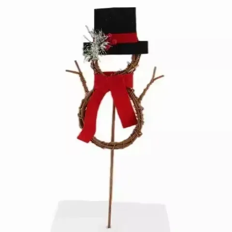 DIY Christmas Decorations Rattan Garland Artificial Xmas Tree Snowman with Rattan for Festive Season