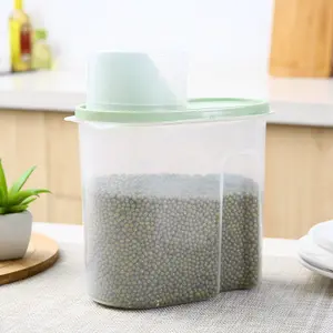 Food Storage Container Jars Clear Plastic Box Kitchen Refrigerator Dry Multi Grain Storage Tank