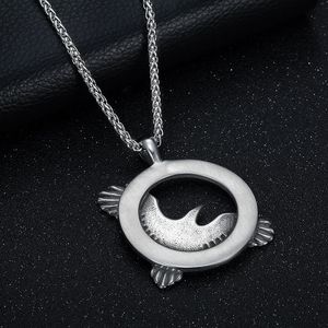 Collier pendentif en acier inoxydable bicolore Odin Raven, style nordique Viking, bijoux du zodiaque animal pour hommes, cadeau - Product Image 4